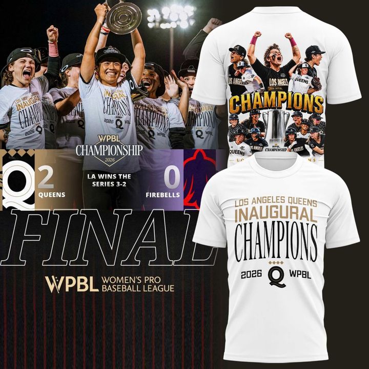 LA Queens 2026 Champions White T-Shirt