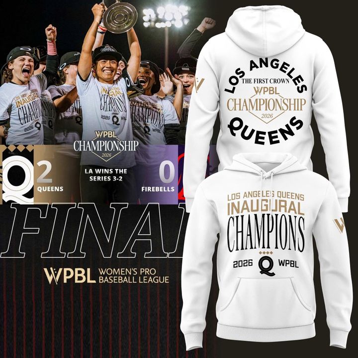 Los Angeles Queens 2026 WPBL Championship White Hoodie