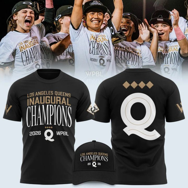 Los Angeles Queens 2026 WPBL Champions Black T-Shirt