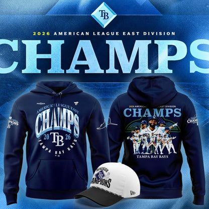 Tampa Bay Rays Navy 2026 AL East Division Champions Hoodie - Adult & Kids