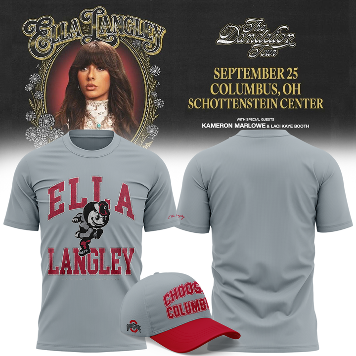 01.Ohio State Buckeyes x Ella Langley-The Dandelion Tour 2026 T-shirt