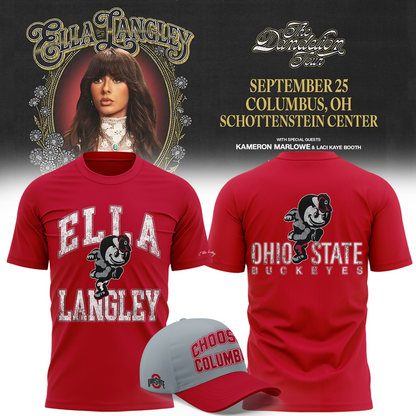 03.Ohio State Buckeyes x Ella Langley-The Dandelion Tour 2026 T-shirt