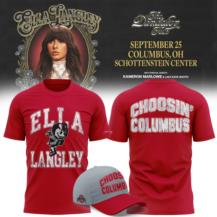 VIP02..Ohio State Buckeyes x Ella Langley-The Dandelion Tour 2026 T-shirt