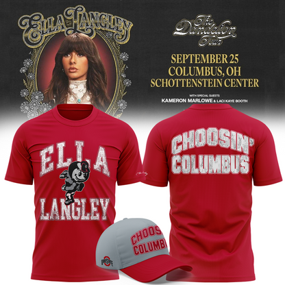 VIP02..Ohio State Buckeyes x Ella Langley-The Dandelion Tour 2026 T-shirt