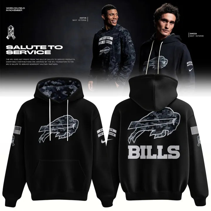 Men's Nike Black Buffalo Bills 2026 Salute to Service Hoodie