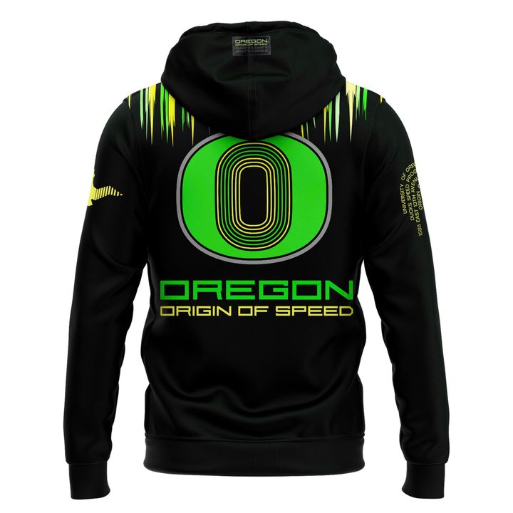 Men's Nike Oregon Ducks Origin of Speed Football Hoodie – Night Forest