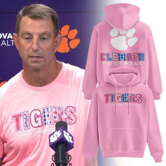 Clemson Football 2026 Breast Cancer Awareness Hoodie