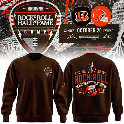 Limited Edition Cleveland Browns Rock & Roll Hall of Fame Game Sweatshirt 2026