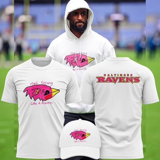 Limited Edition Baltimore Ravens Tshirt Designed By Young Heroes Battling Cancer