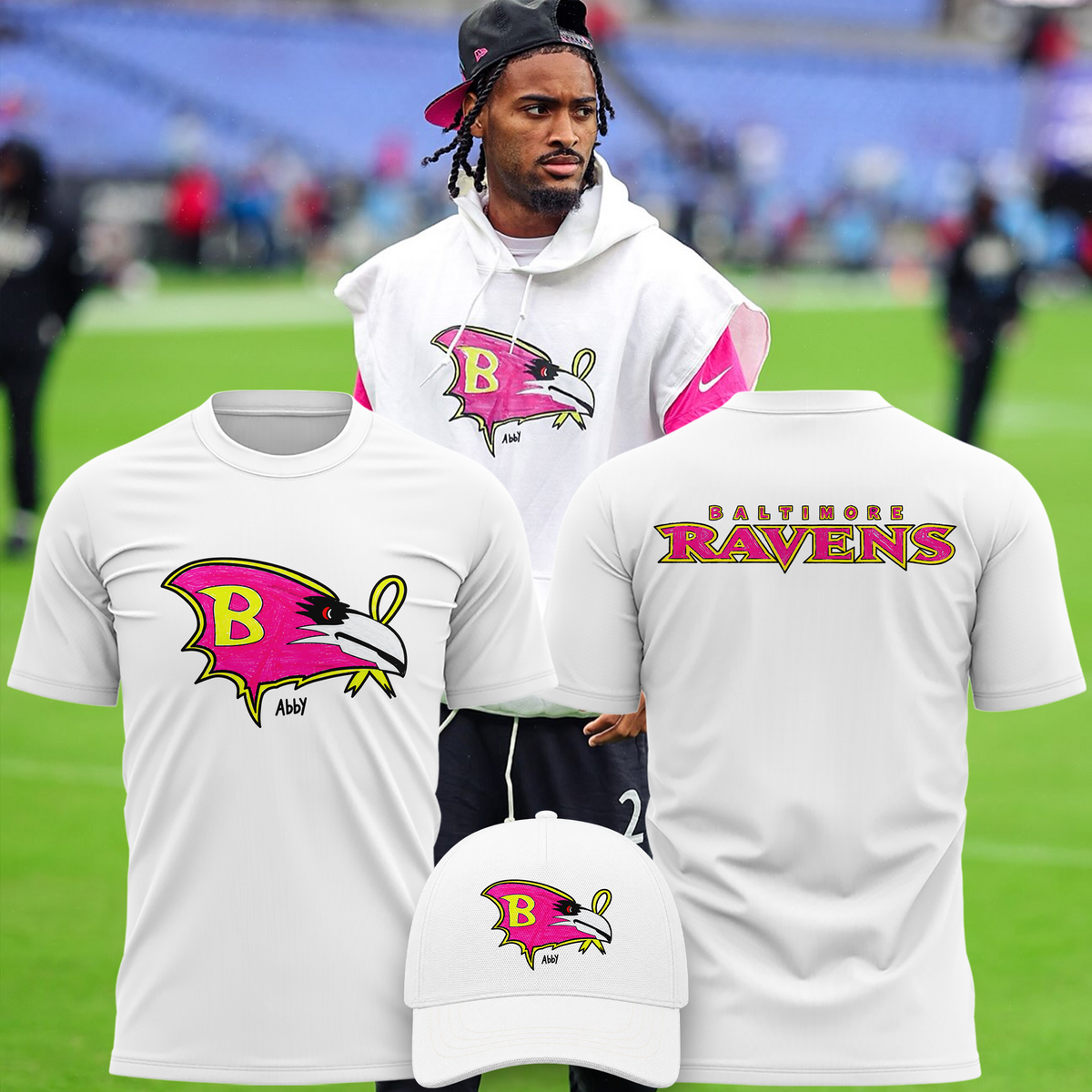 Limited Edition Baltimore Ravens Tshirt Designed By Young Heroes Battling Cancer