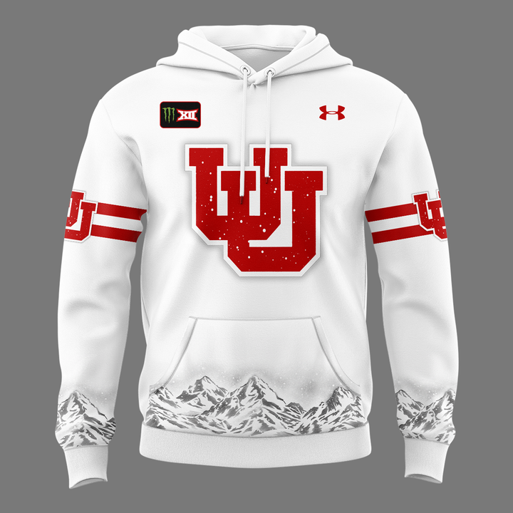2.Limited Edition Utah Utes Football White Out Hoodie 2026