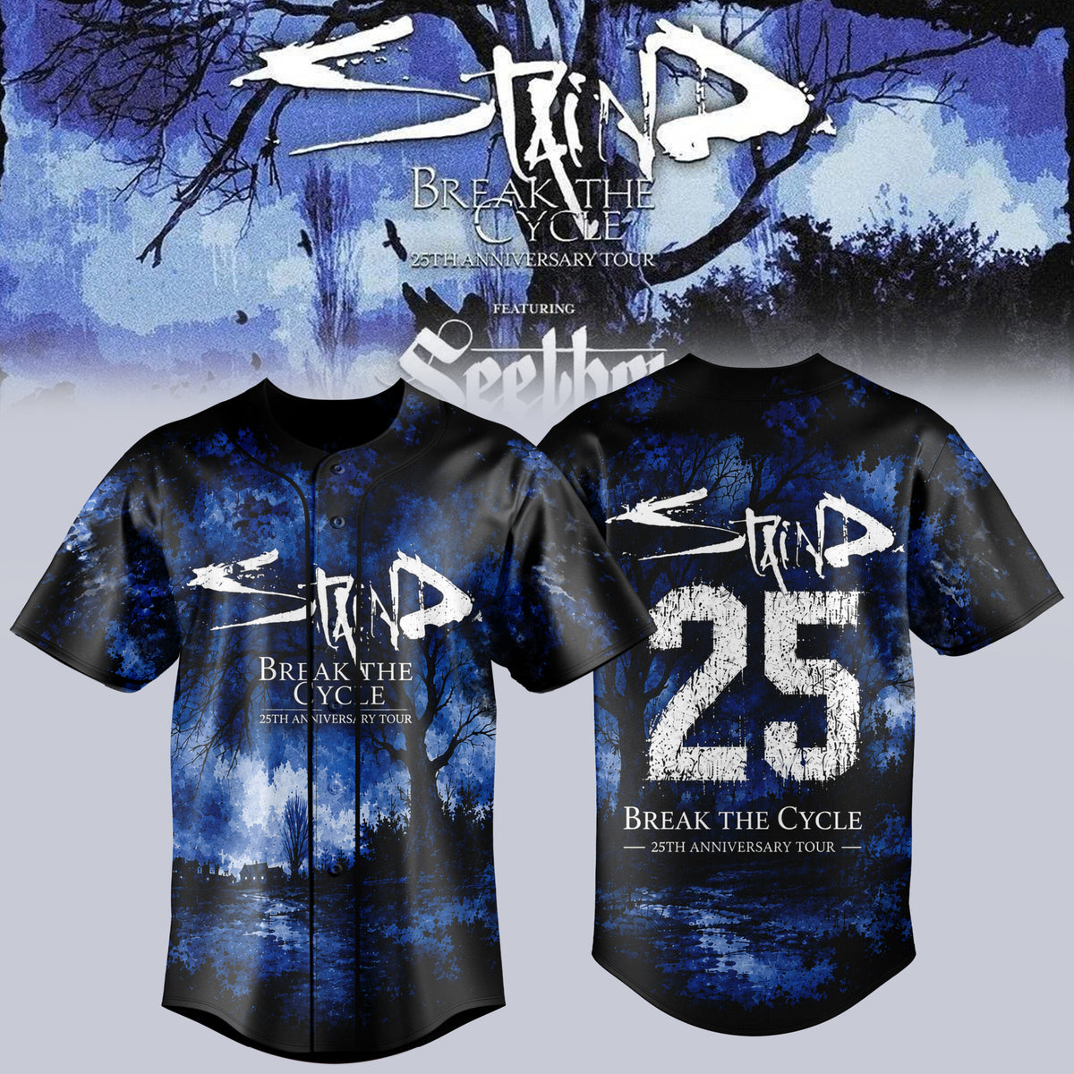 Break The Cycle 25th Anniversary Tour Exclusive 3D Baseball Jersey