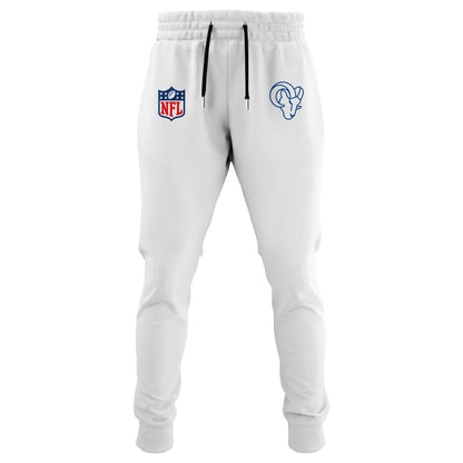 LAR Rams Classic Sol White Sweatshirt