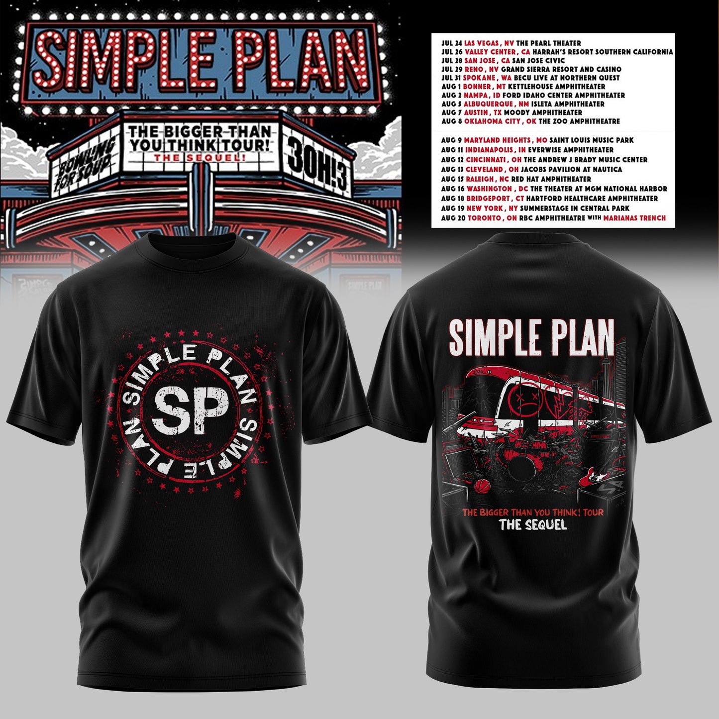 The Bigger Than You Think Tour Premium 3D T-Shirt Cartoon Car Style