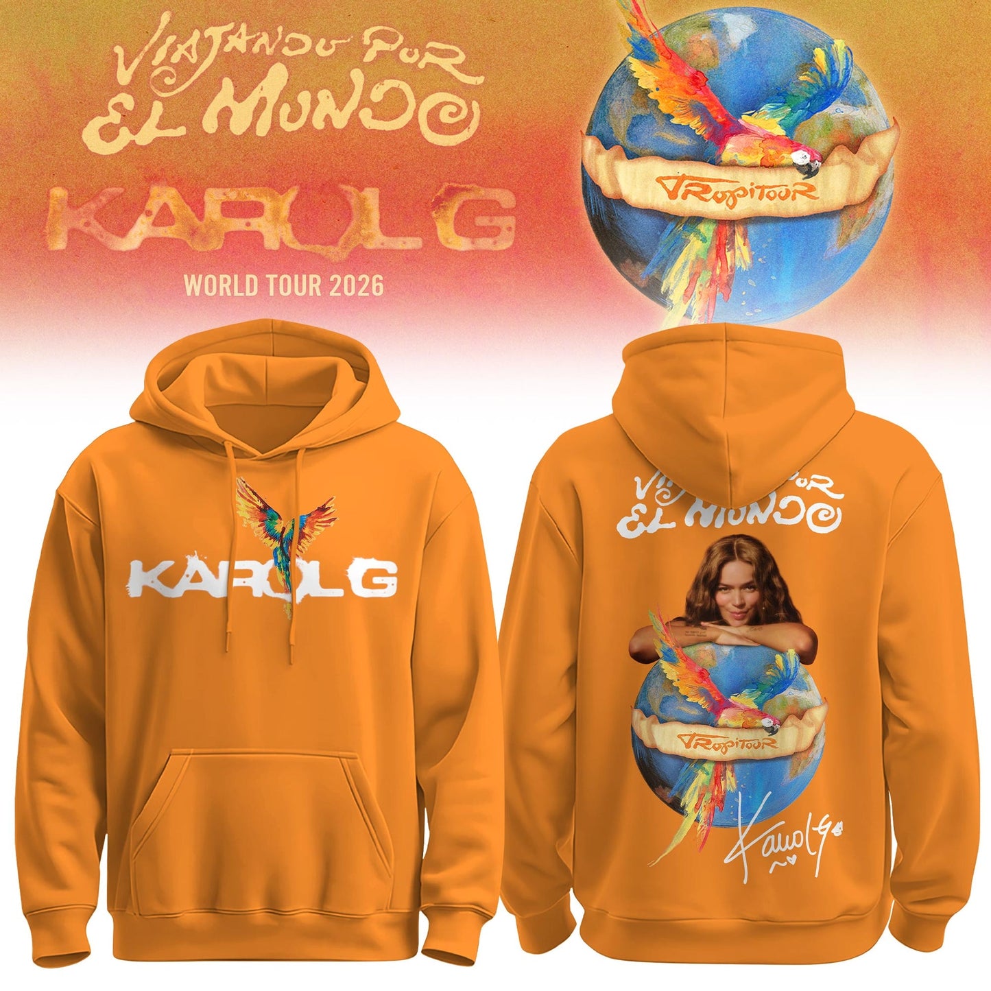 Karol G – Viajando Por El Mundo Tropitour 2026 Limited Edition Hoodie