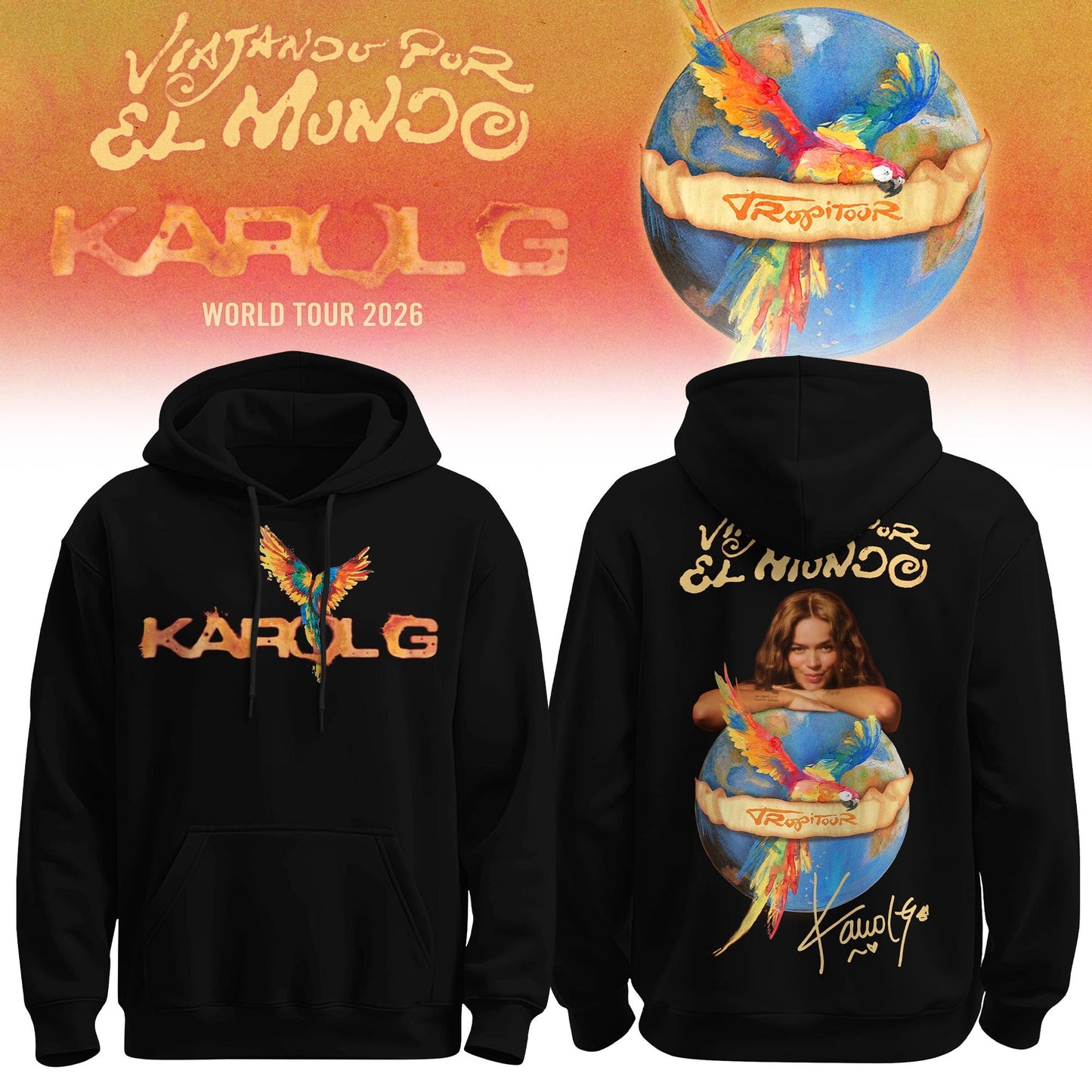 Karol G – Viajando Por El Mundo Tropitour 2026 Limited Edition Hoodie 1