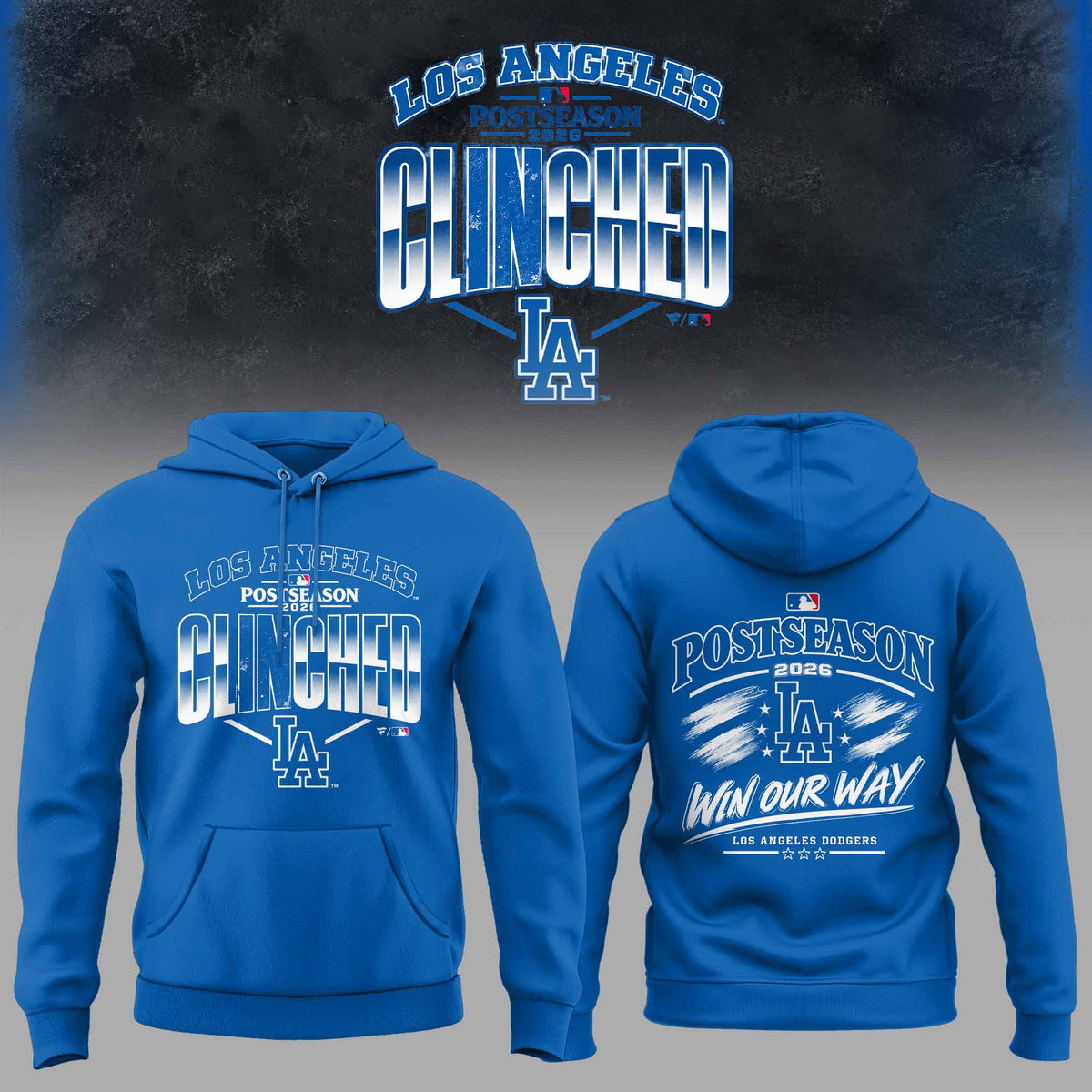 .LAD 2026 Postseason Clinched 3D All-Over Print Graphic Hoodie V2