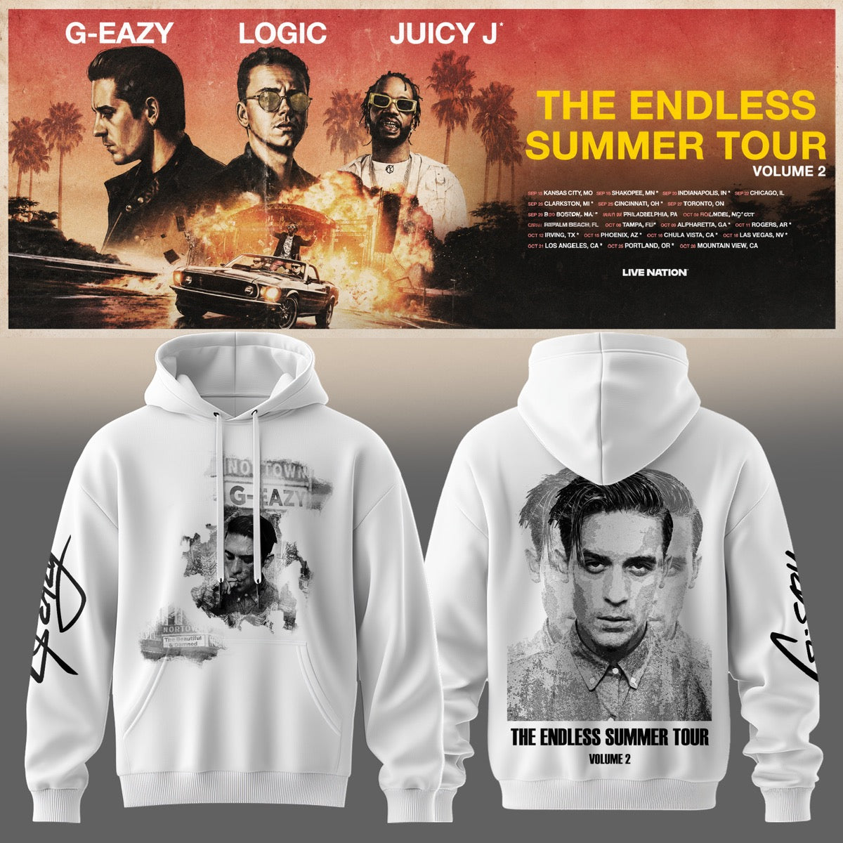 GEZY The Endless Summer Tour Graphic Hoodie 3D AOP V14