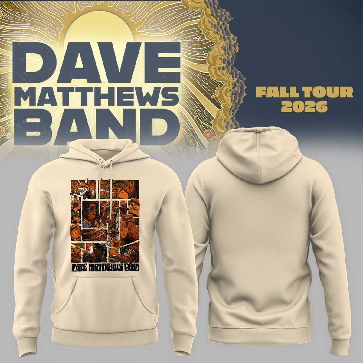 Dave Matthews Band Louisville KY Event Tee At Kentucky Exposition Center In Louisville KY On 27 2026 Unisex Hoodie