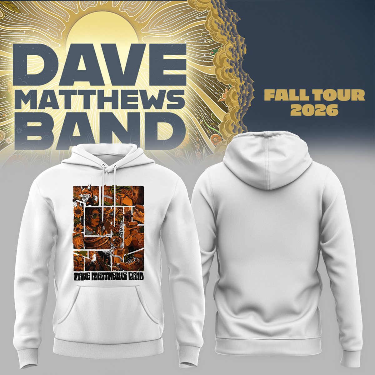 Dave Matthews Band Louisville KY Event Tee At Kentucky Exposition Center In Louisville KY On 27 2026 Unisex Hoodie