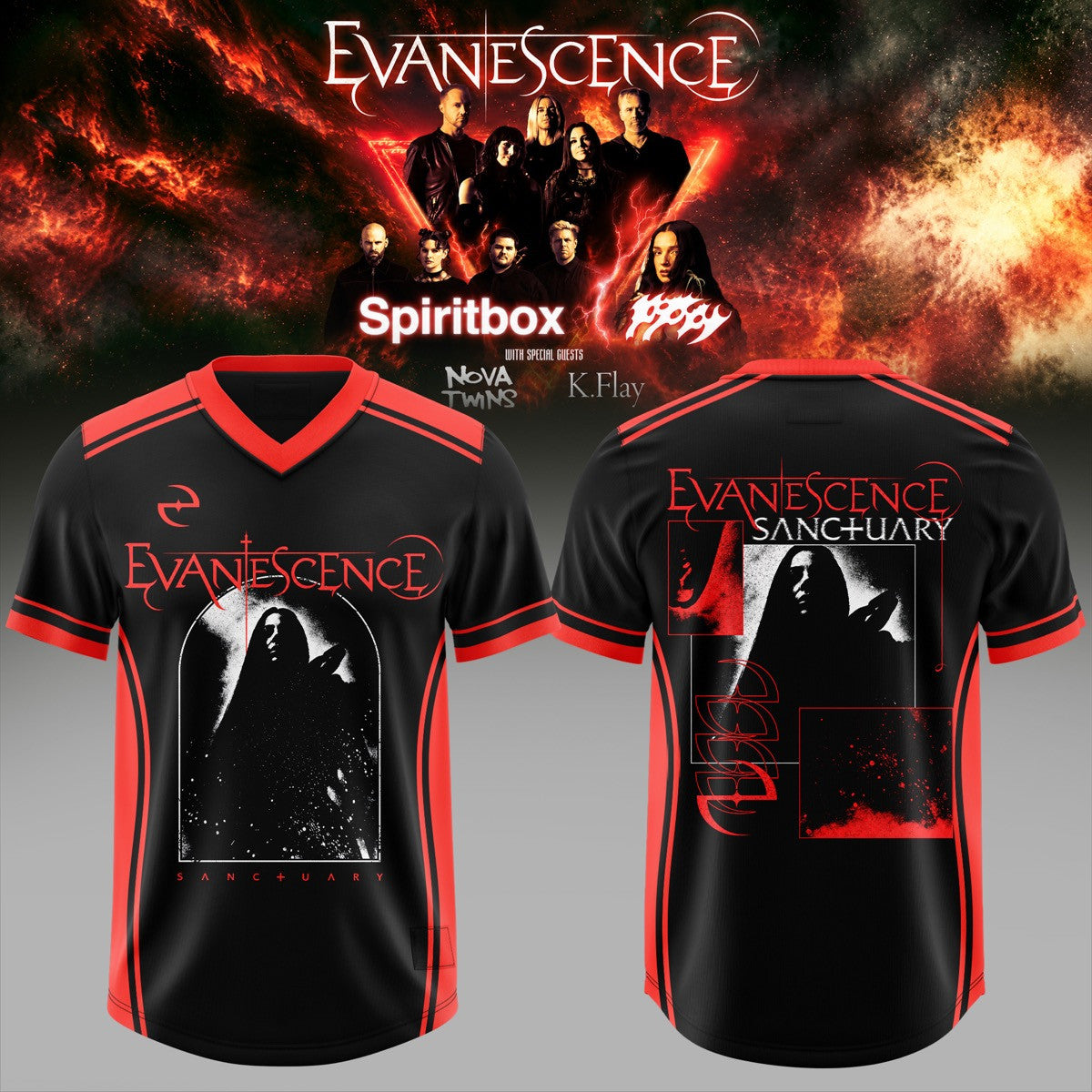 _EVNSCNS Spiritbox Tour 2026 Graphic Football Jersey 3D AOP V2