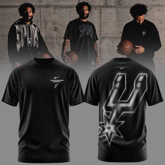 . San Antonio Spurs Apparel 3D All-Over Print Graphic T-Shirt V3