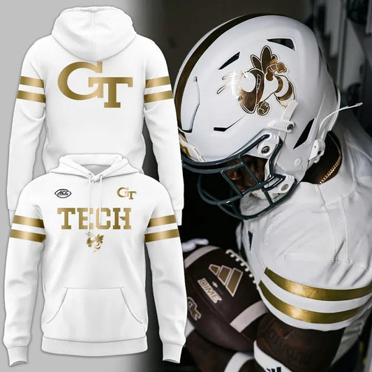 Special 2025 White Uniform Georgia Tech Football Hoodie