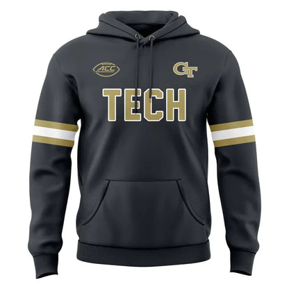 Special 2025 Grey Steel Uniform Georgia Tech Football Hoodie