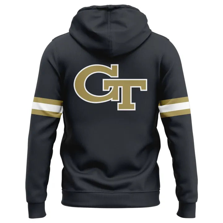 Special 2025 Grey Steel Uniform Georgia Tech Football Hoodie