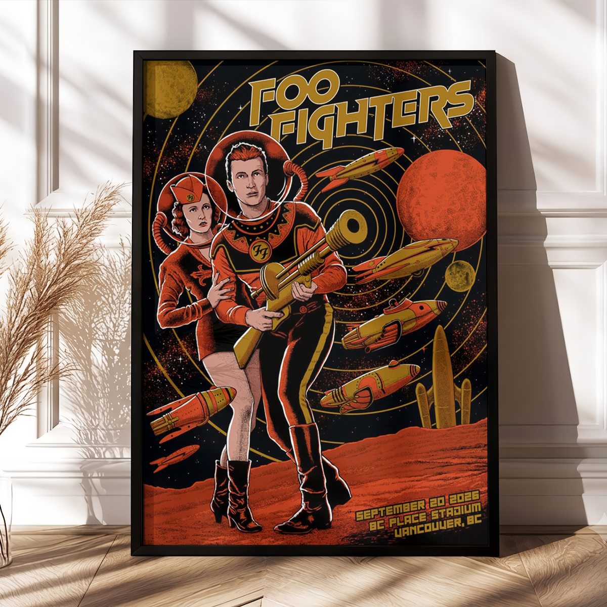 Foo Fighters Vancouver BC 2026 Event Poster Live At BC Place Stadium On September 20 2026 Poster