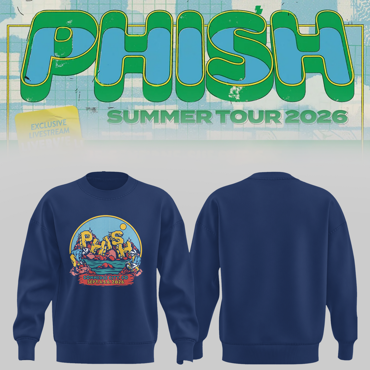 Phish Commerce City CO 2026 Event Tee On Sept 4 5 6 2026 Sweatshirt