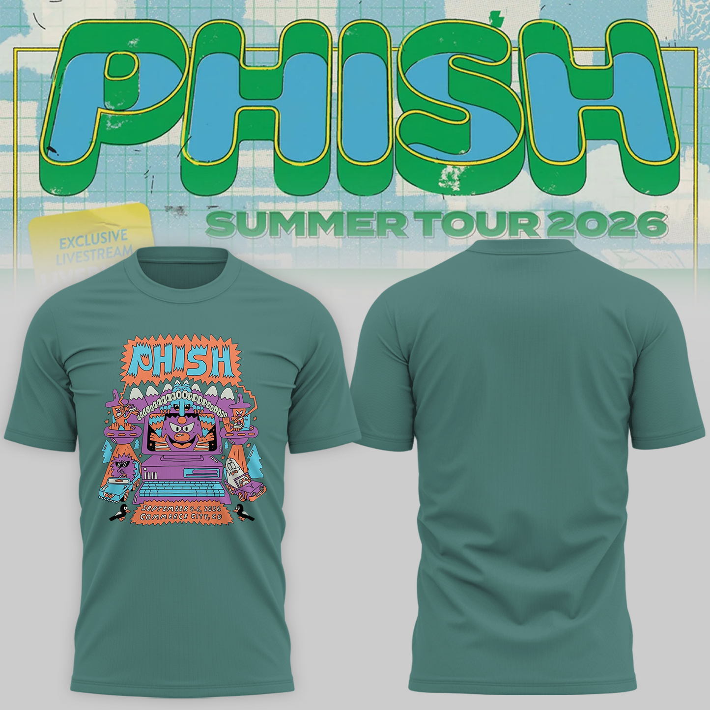 Phish Commerce City CO 2026 Event Tee On Sept 4 5 6 2026 T-shirt