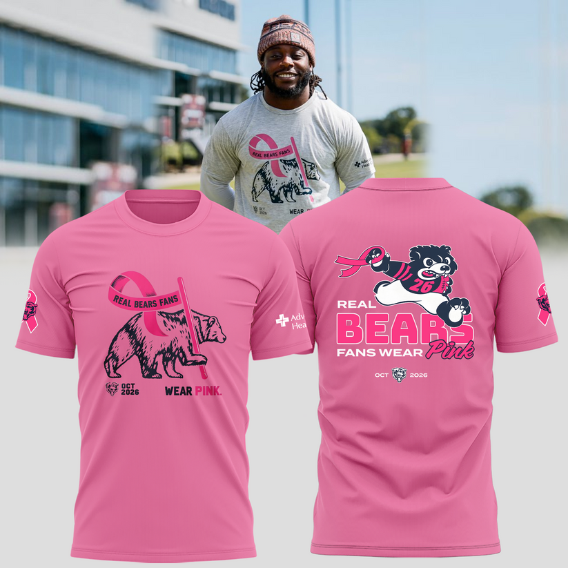 Limited Edition Real Bears Fans Wear Pink T-shirt