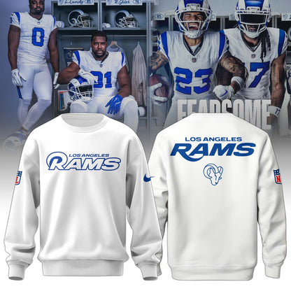 LAR Rams Classic Sol White Sweatshirt