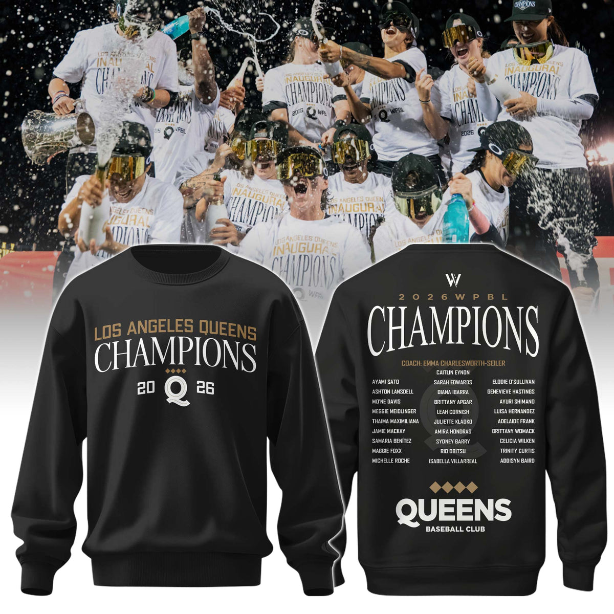 Queens Champions Black Sweatshirt