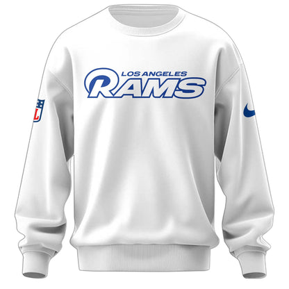 LAR Rams Classic Sol White Sweatshirt