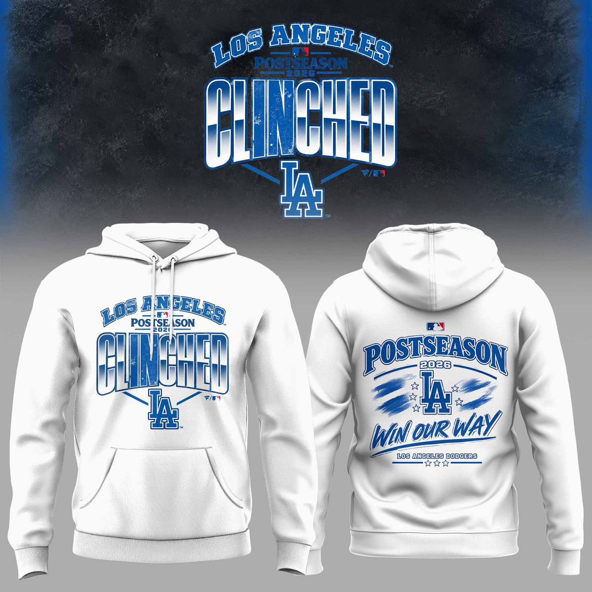 LAD 2026 Postseason Clinched 3D All-Over Print Graphic Hoodie V1