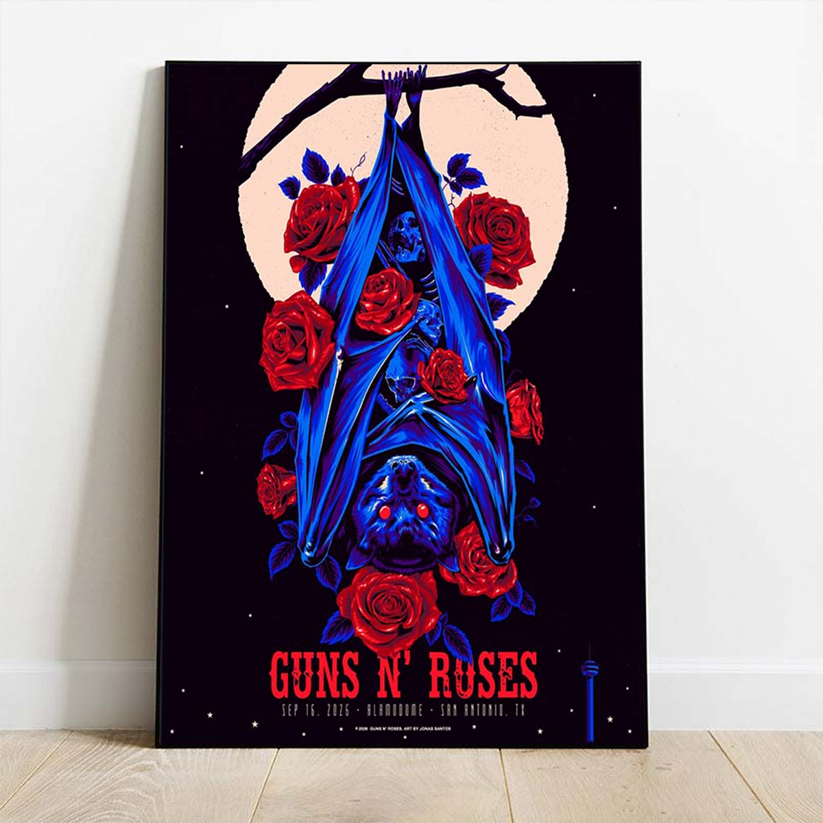 Guns N Roses San Antonio TX 2026 Venue Poster Live At Alamodome On September 16 2026 Home Decor Poster
