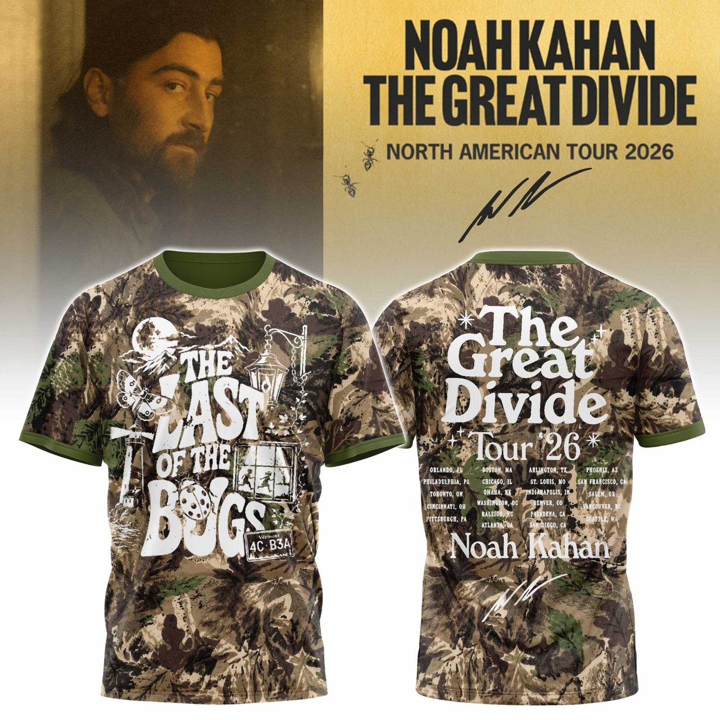 The Great Divide Tour Noah Kahan Limited Edition T-Shirt