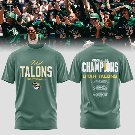 Utah Talons Back-to-Back 2026 Champions Tshirt