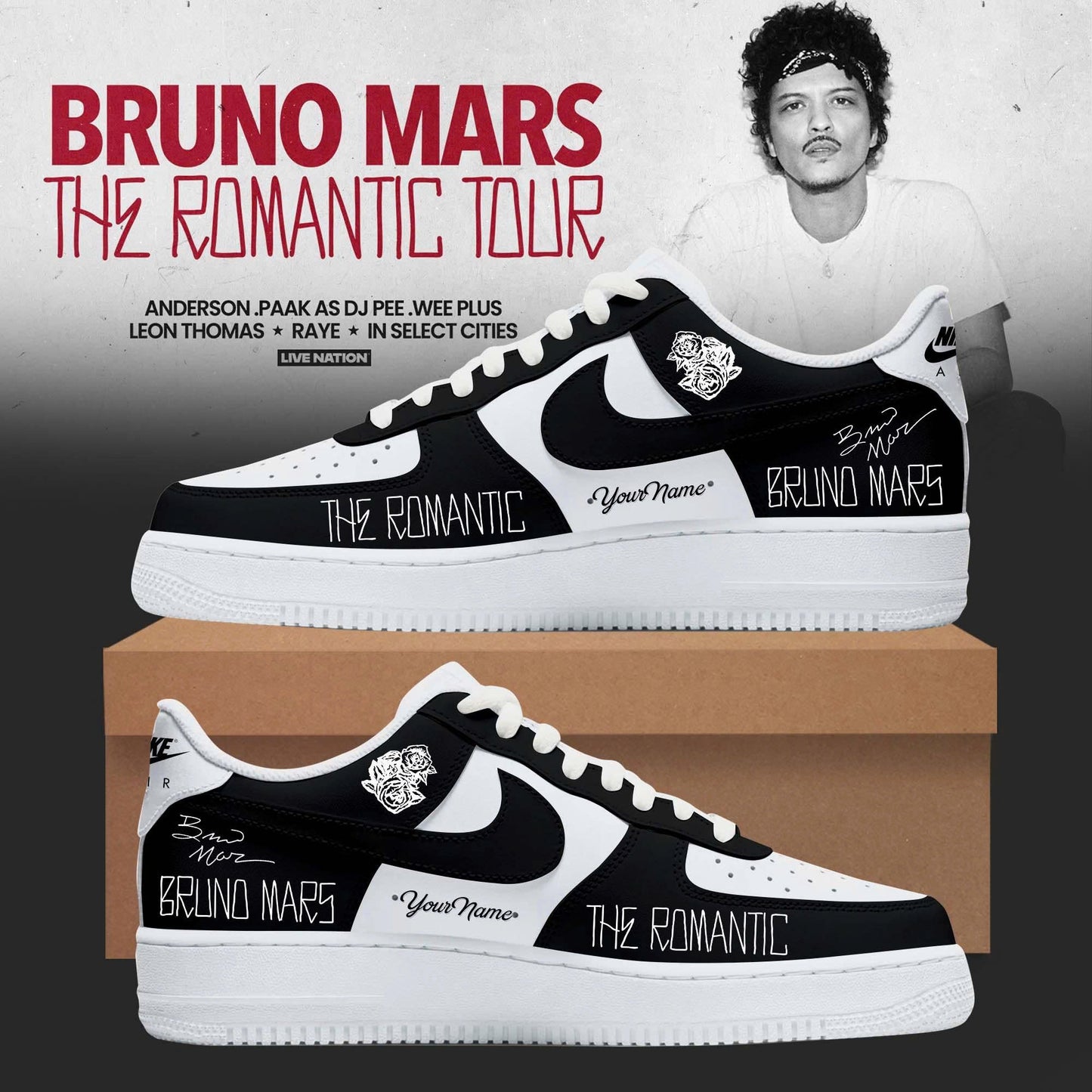 .🎤 Bruno Mars – The Romantic Tour US & UK 2026 AF1