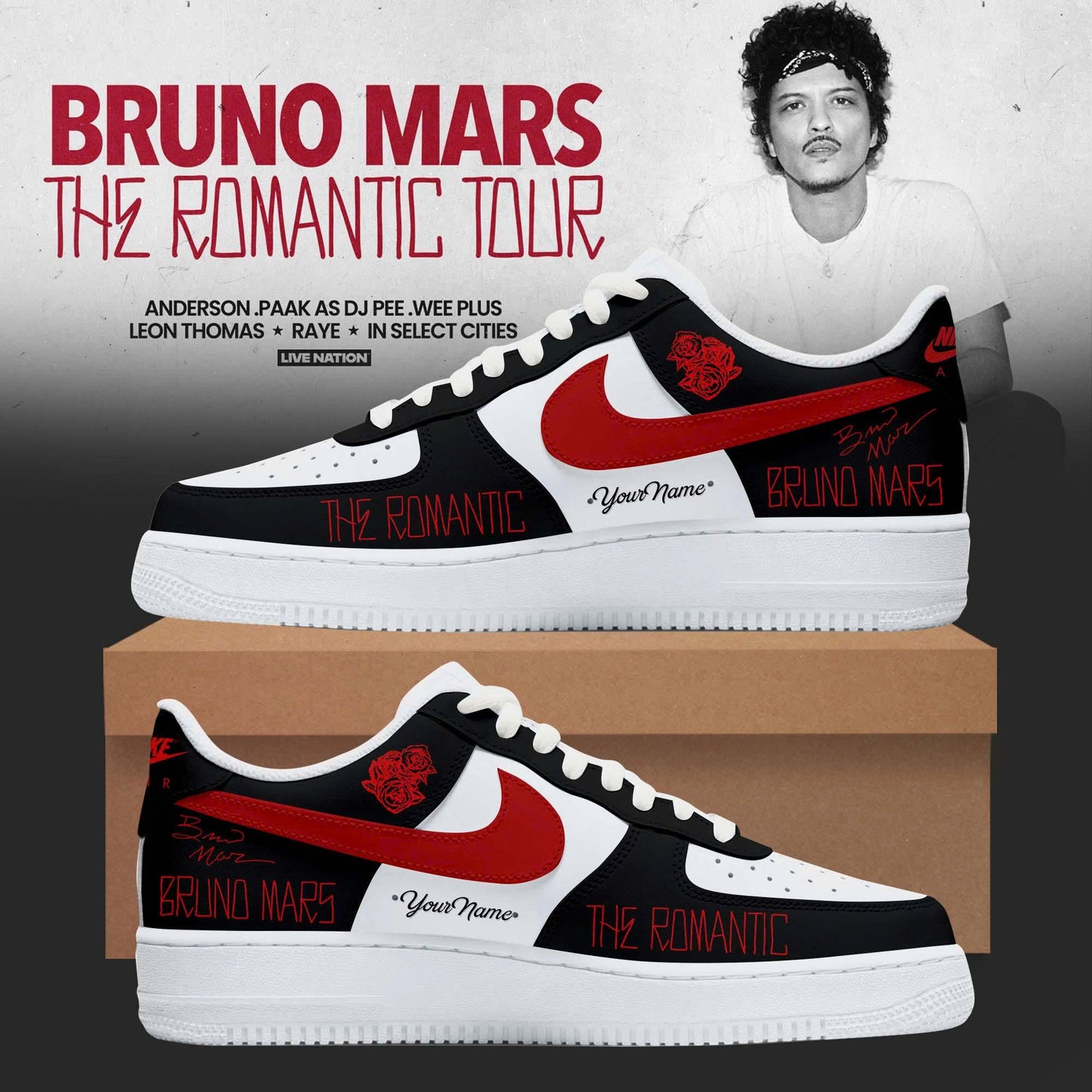 .🎤 Bruno Mars – The Romantic Tour US & UK 2026 AF1