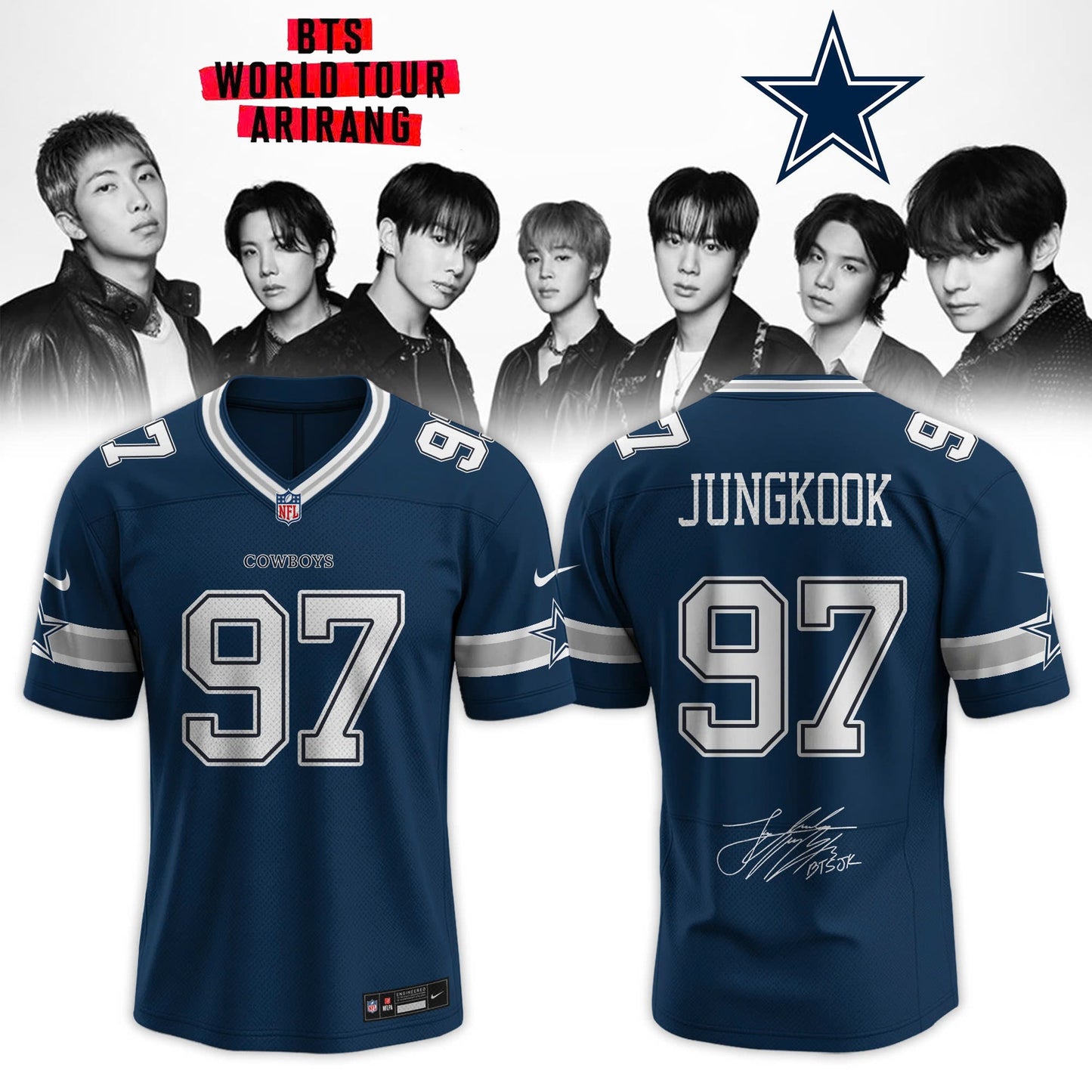 Dallas Cowboys x BTS World Tour 2026 Limited Edition Jersey