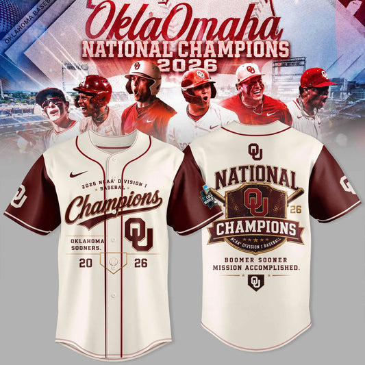 Oklahoma Sooners 2026 NCAA Baseball National Champions Jersey