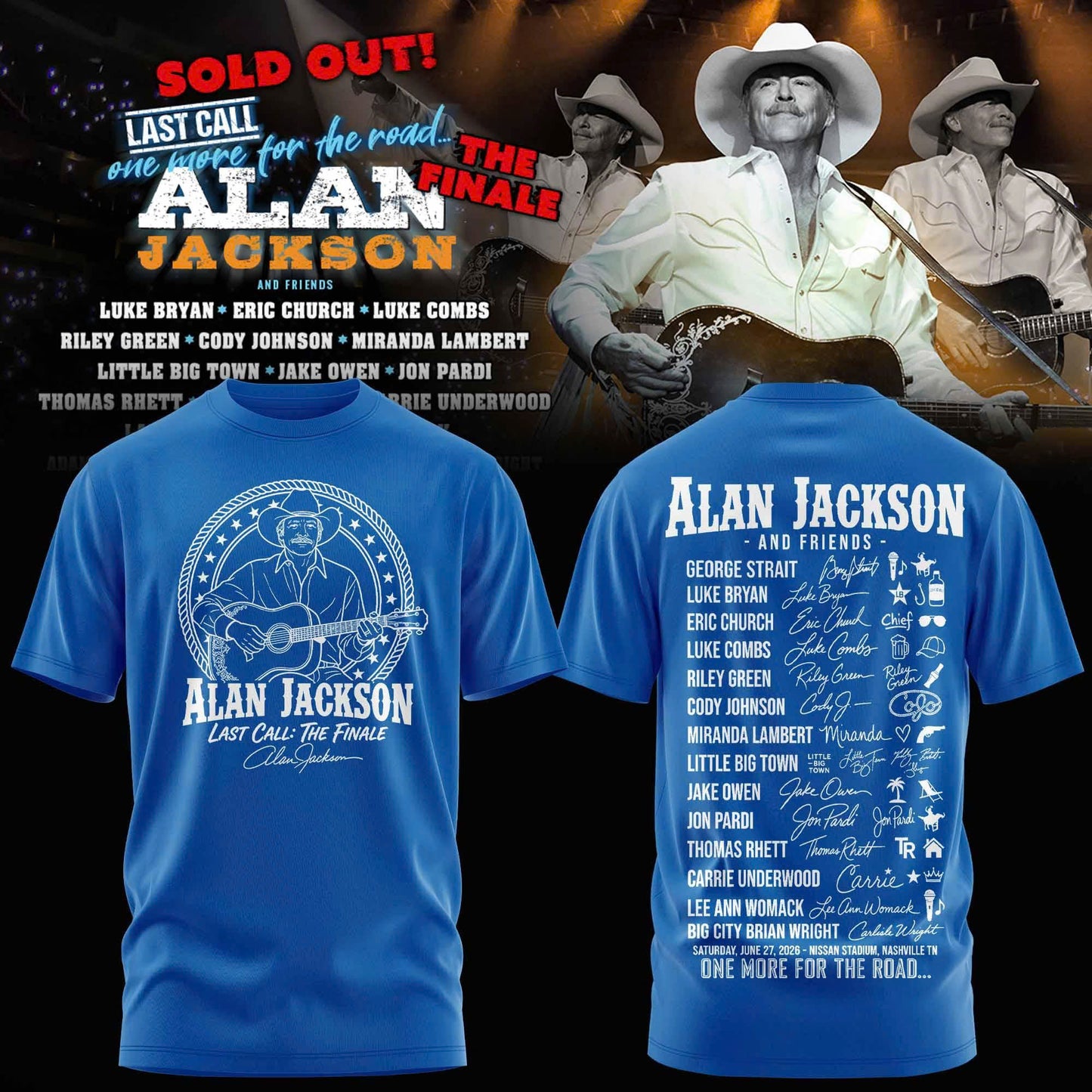 Exclusive Version Alan Jackson “Last Call… The Finale” 2026 Tshirt