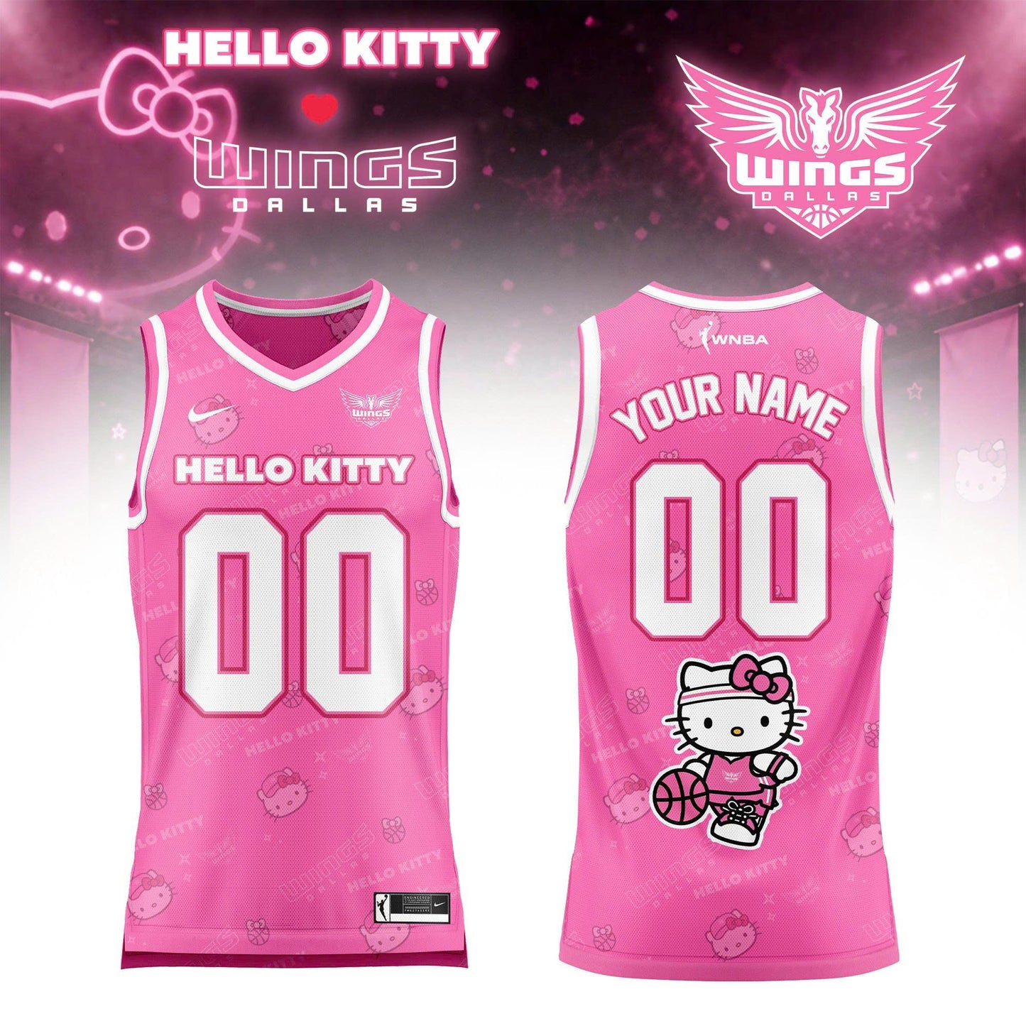 WNBA x Hello Kitty Game Day 2026 Limited Edition Basketball Jersey