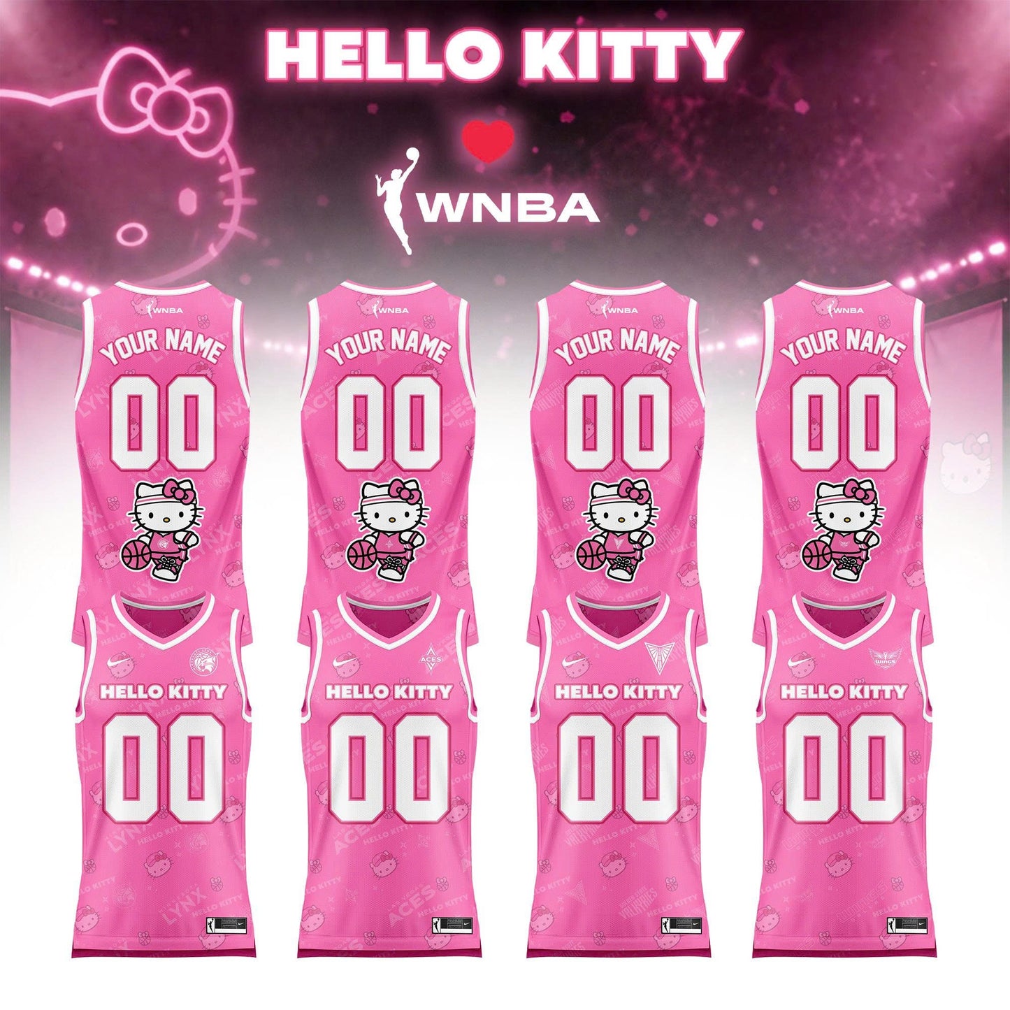 WNBA x Hello Kitty Game Day 2026 Limited Edition Basketball Jersey